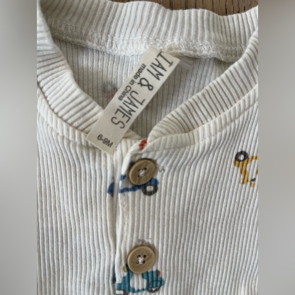 Liam & James 6-9 months short set outfit Vespa Scooter Orange Cream Summer Boy - Picture 8 of 8